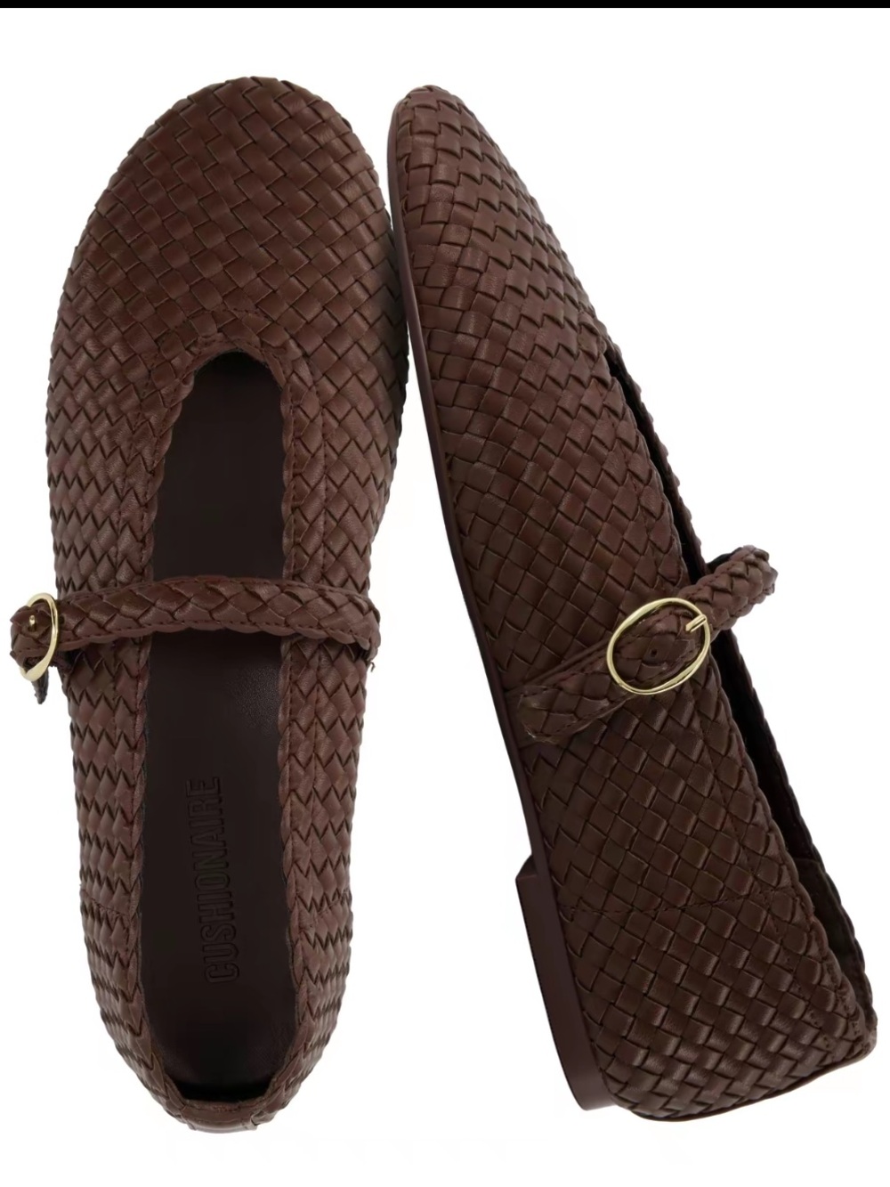 Cushionaire Bistro Mary Jane Flats in Dark Brown